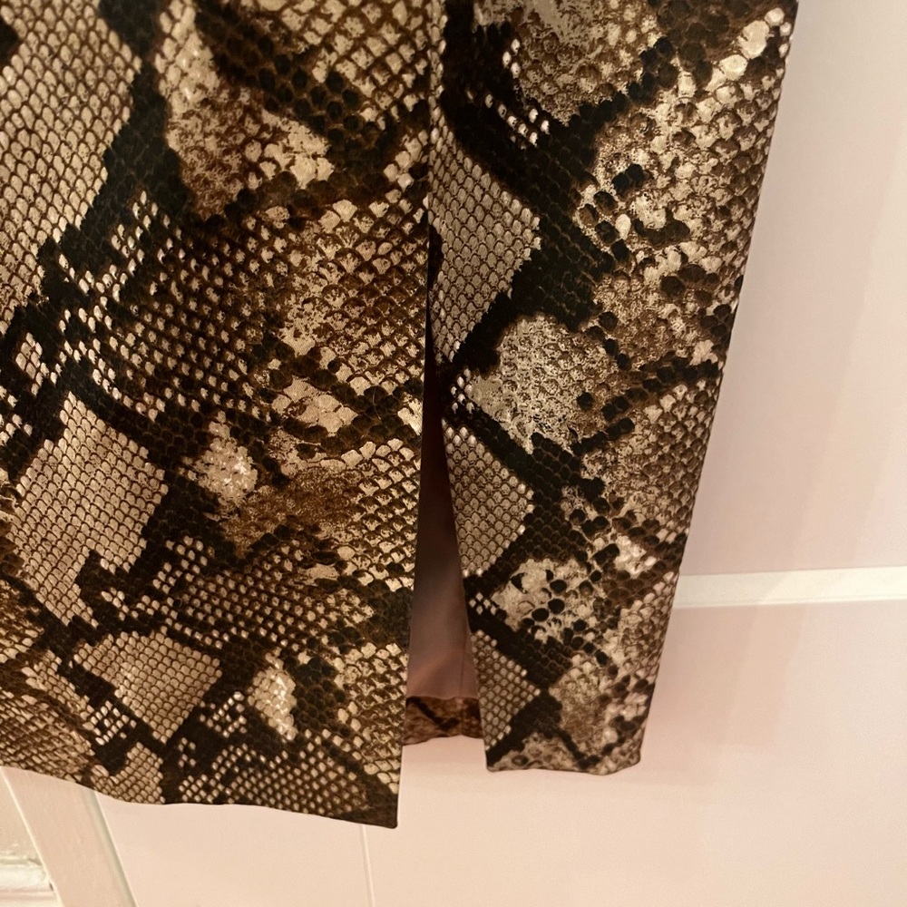 Altuzarra snake print lined skirt with front slit nwot - Picture 4 of 13